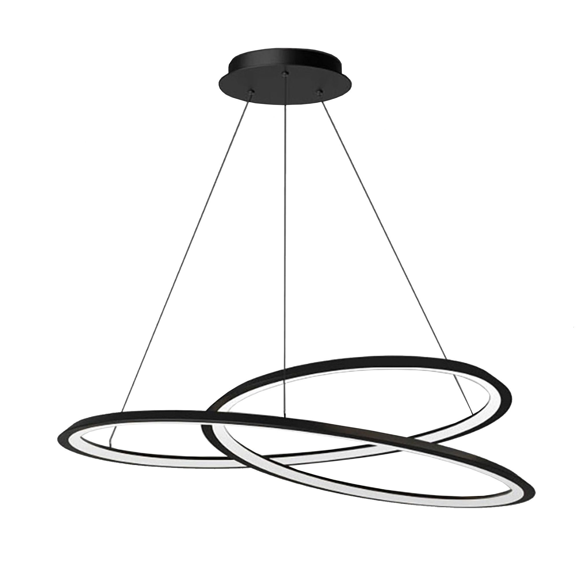 TOOLIGHT hængende loftlampe APP1194-CP Sort 60x60x95cm