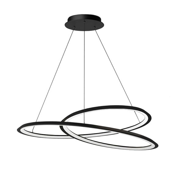 TOOLIGHT hængende loftlampe APP1194-CP Sort 60x60x95cm