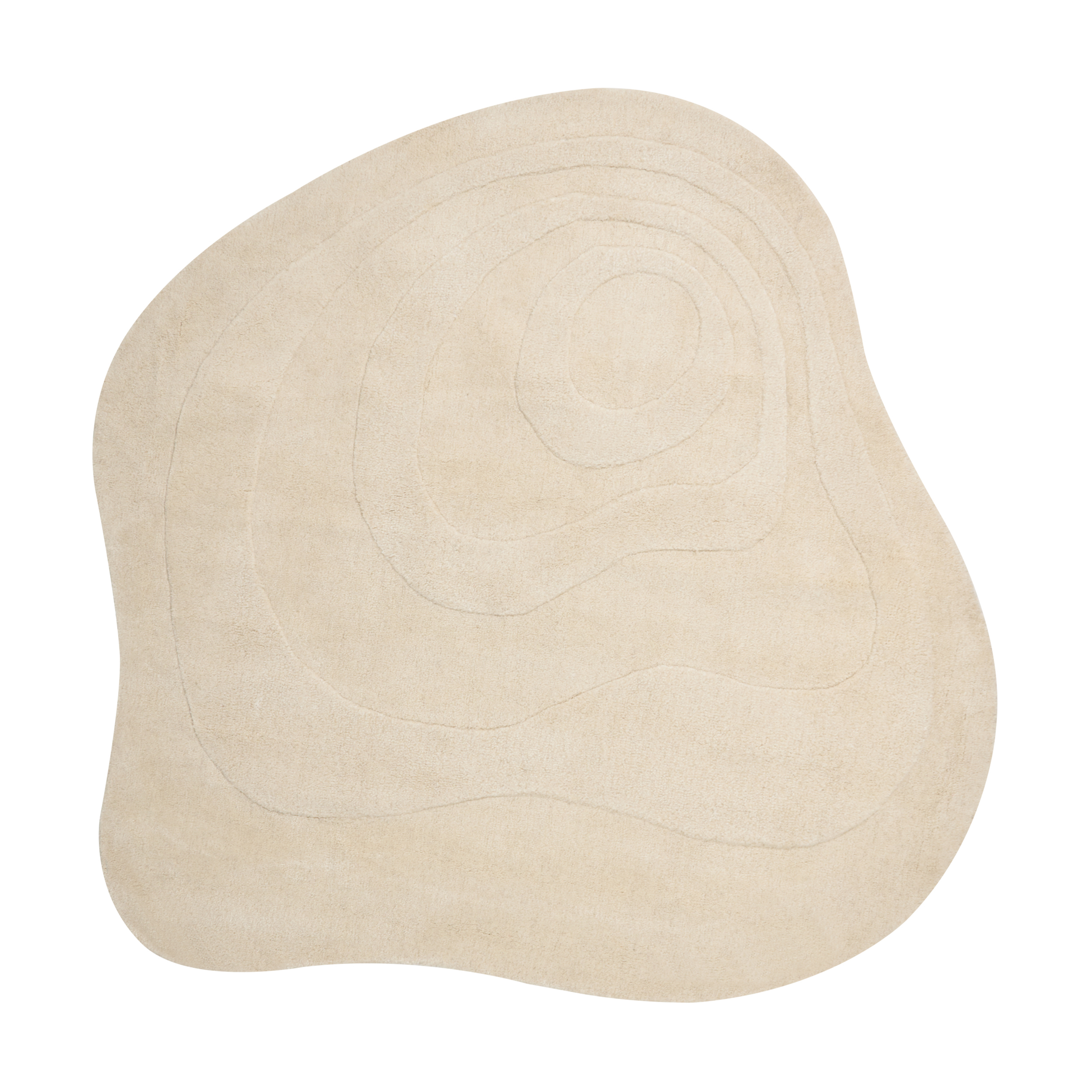 Gulvtæppe GORANO Lys Beige 160 x 160 cm Viskose