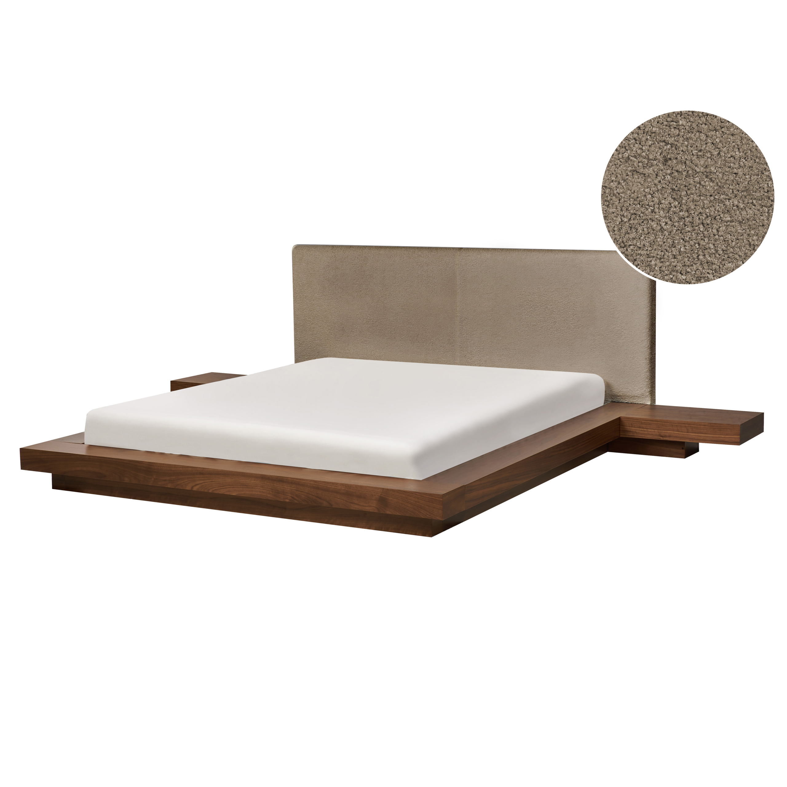 Vandseng Boucle ZEN 160 x 200 cm Brun ask