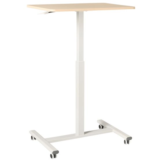 Manuelt justerbart hæve sænkebord til bærbar computer ACADEMIA 65 cm 48 cm Lysebrun/hvid