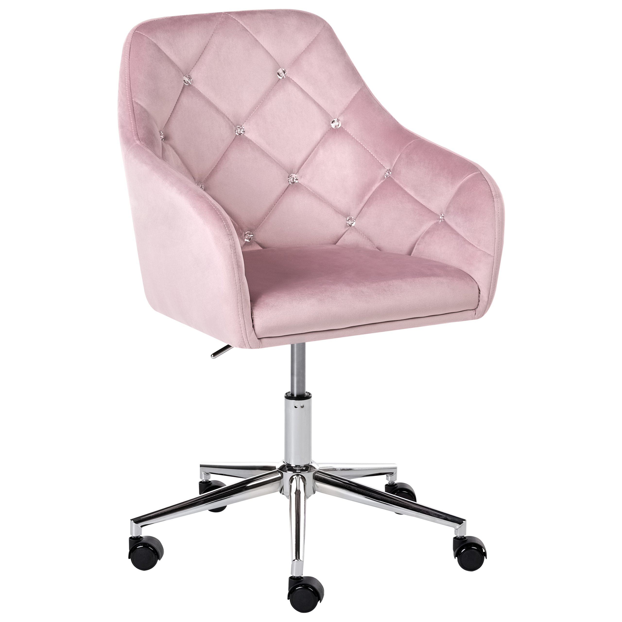 Skrivebordsstol VELORIA Velour Pastellrosa