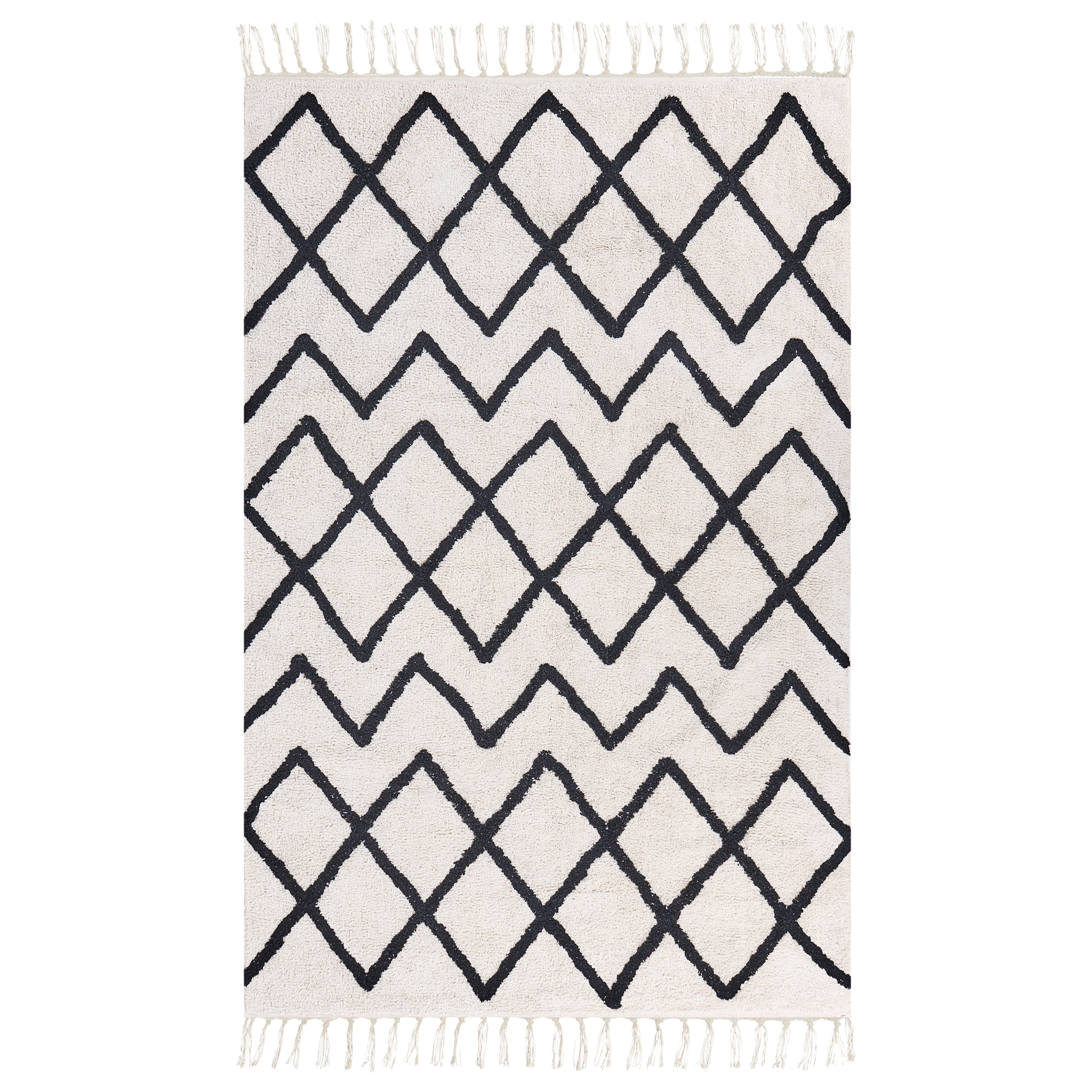 Gulvtæppe ELDES Beige 160 x 230 cm Bomuld