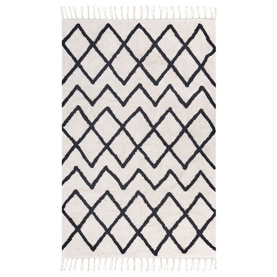 Gulvtæppe ELDES Beige 160 x 230 cm Bomuld