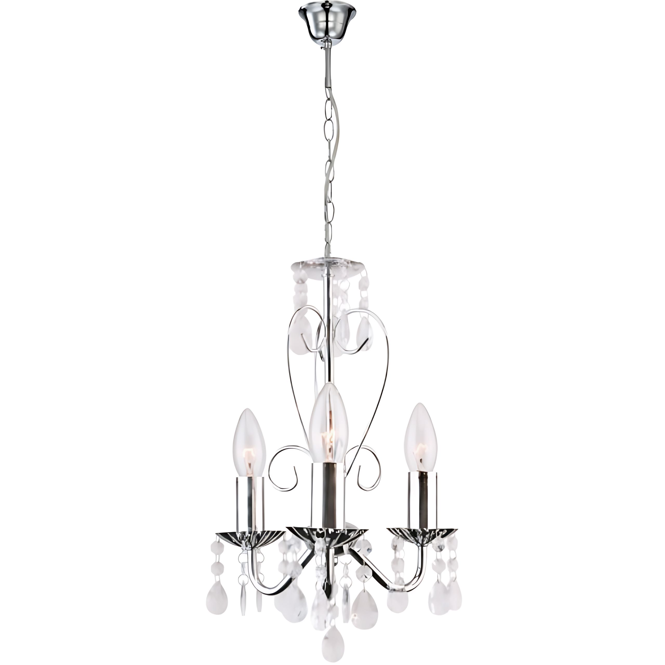 Toolight Pendellampe EBT011-3CP Krom 125x75x25cm