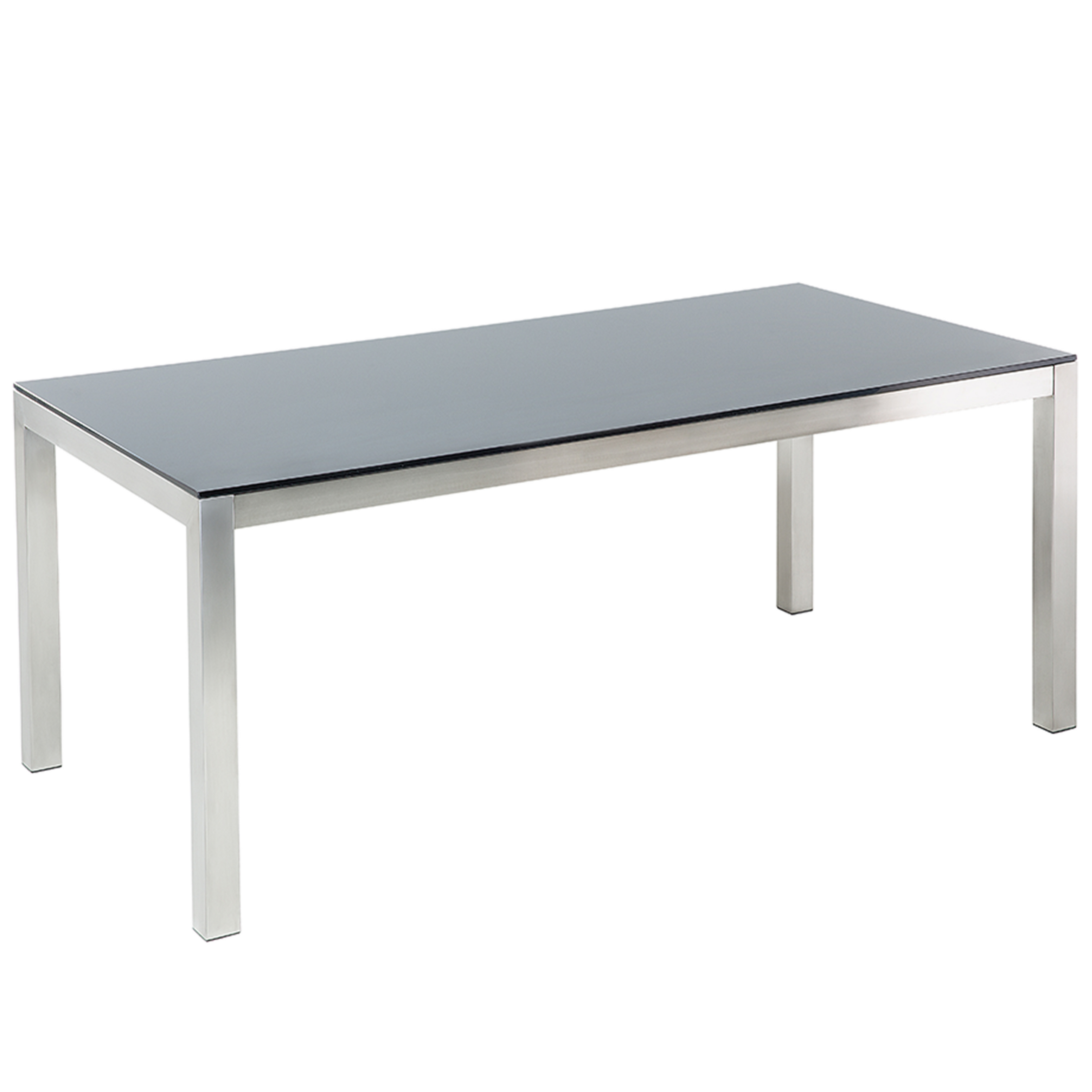 Havebord GROSSETO 180 cm 90 cm Hærdet glas Sort