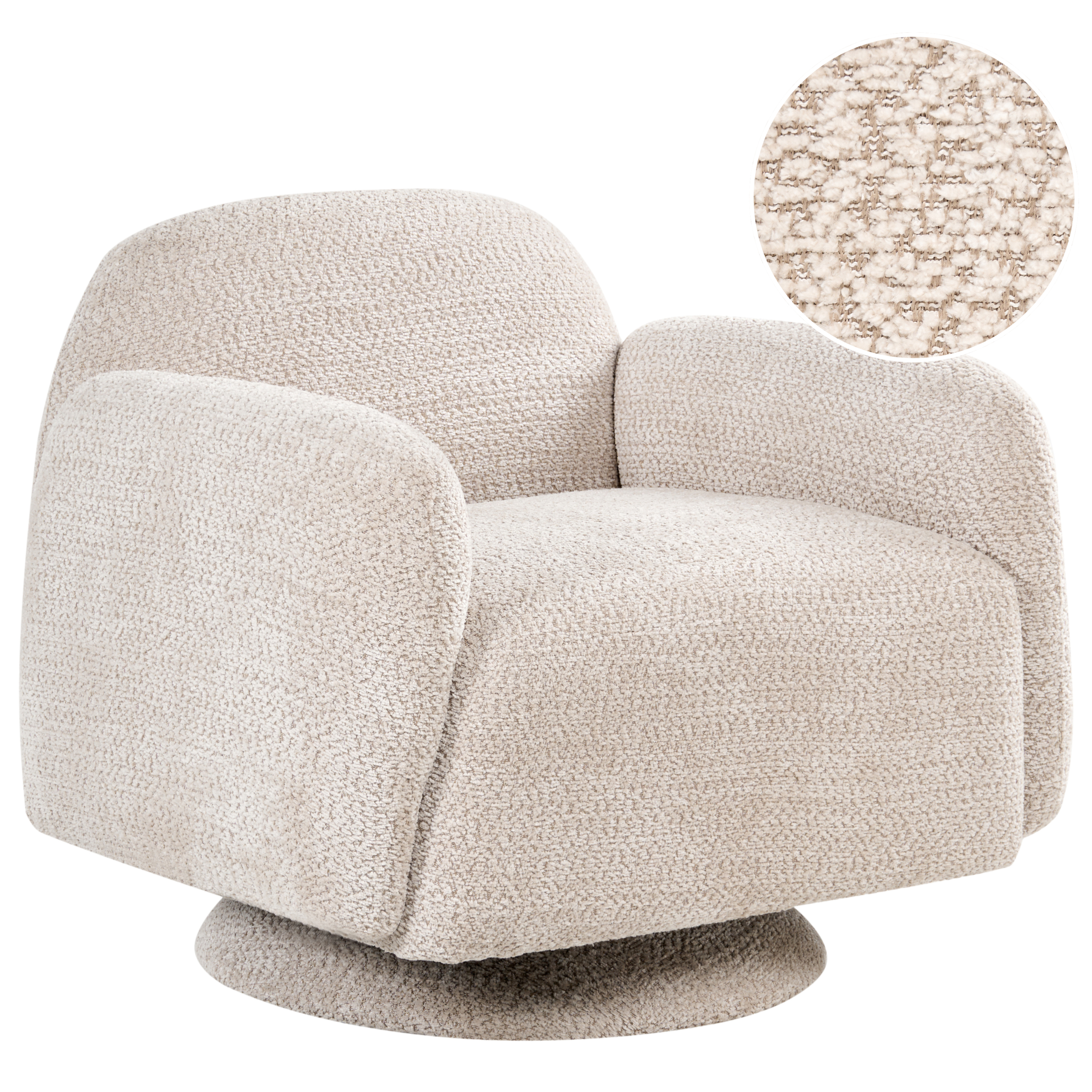 Lænestol med drejefod AAPUA Beige