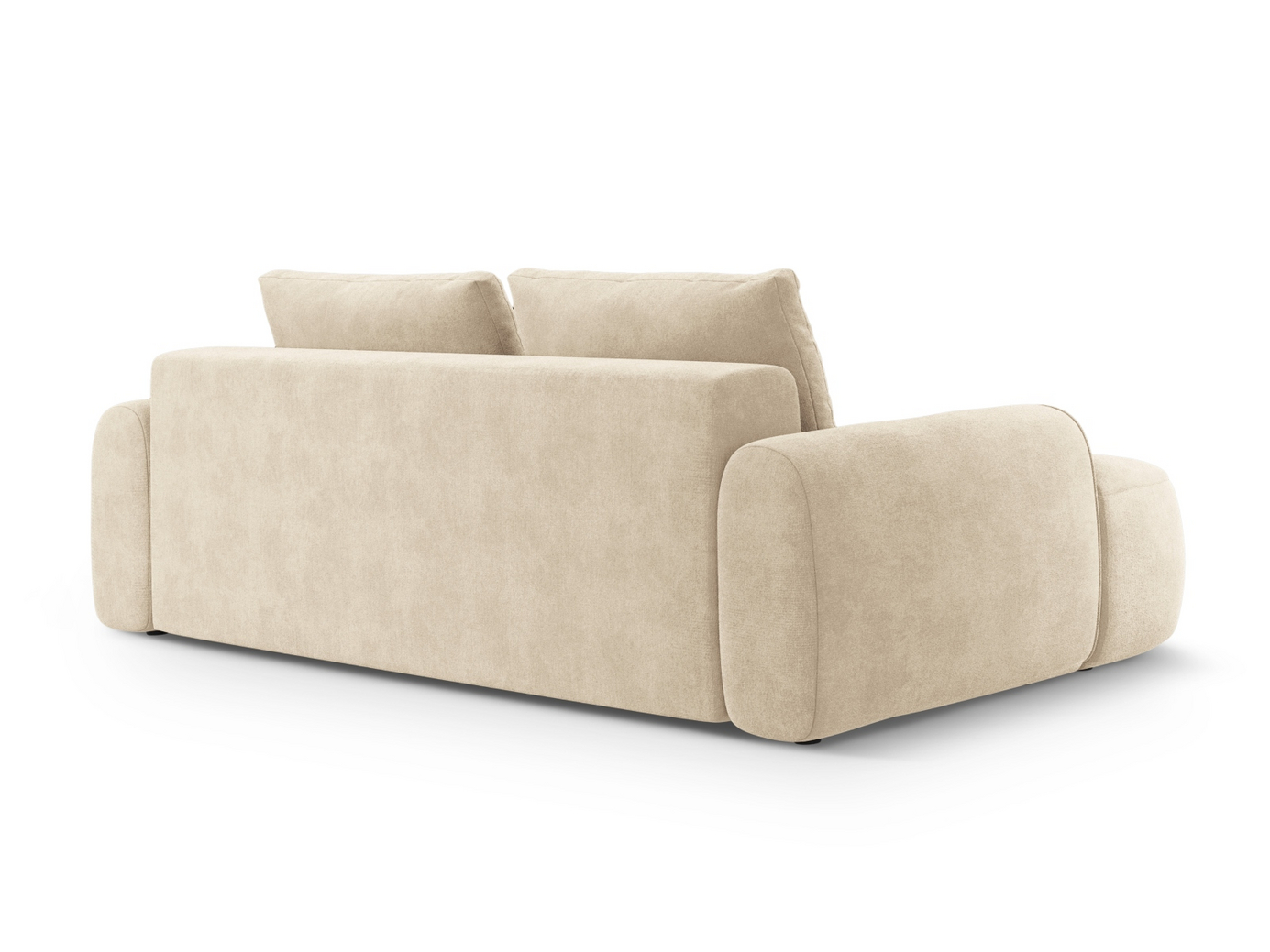 Cosmopolitan Design veloursovesofa med opbevaring, "Linz", 4-personers, 250 × 100 × 84 cm, Vogue, sorte plastben