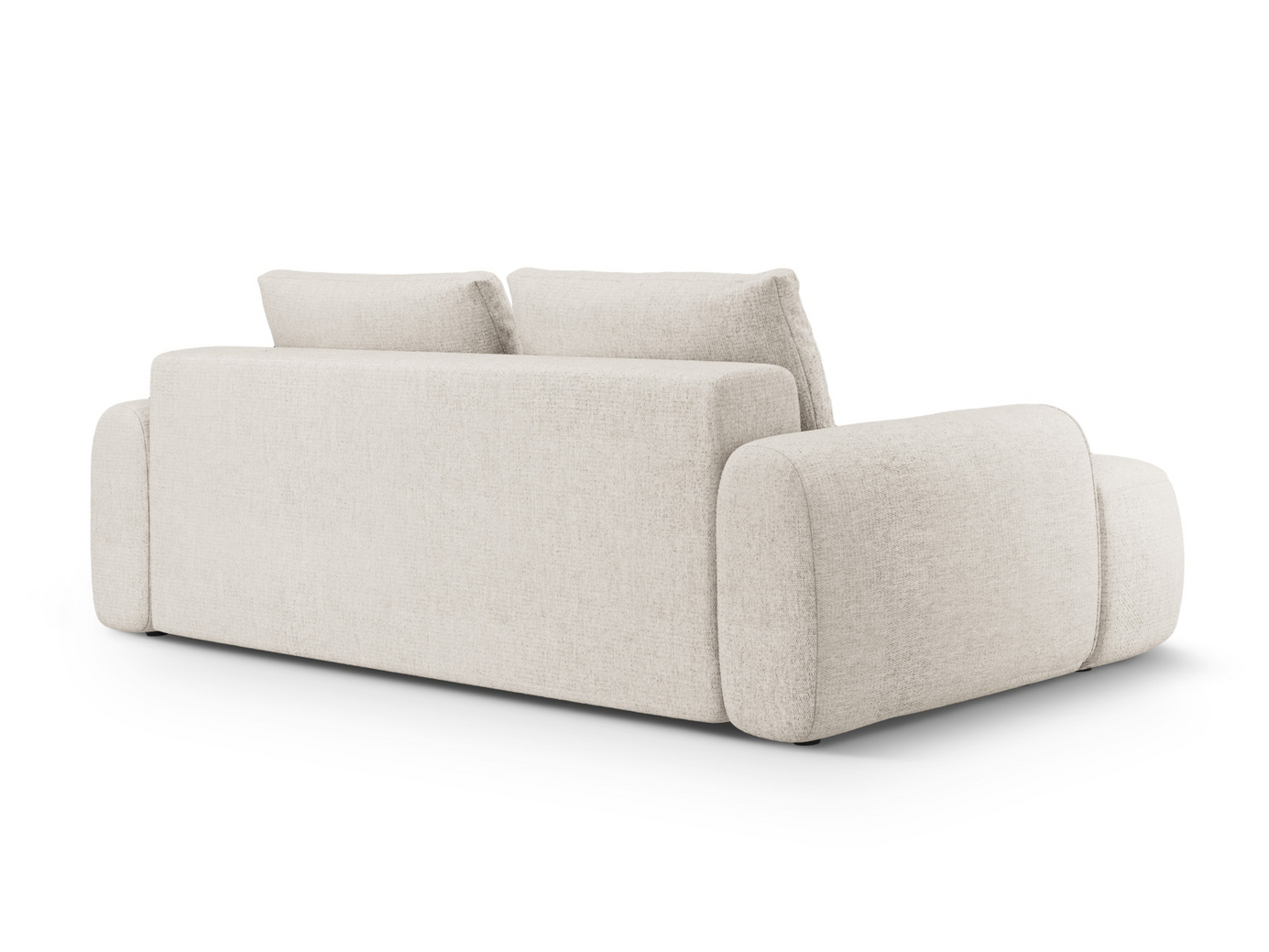 Cosmopolitan Design sovesofa med opbevaring, "Linz", 4-personers, 250 × 100 × 84 cm, Sorella, sorte plastben