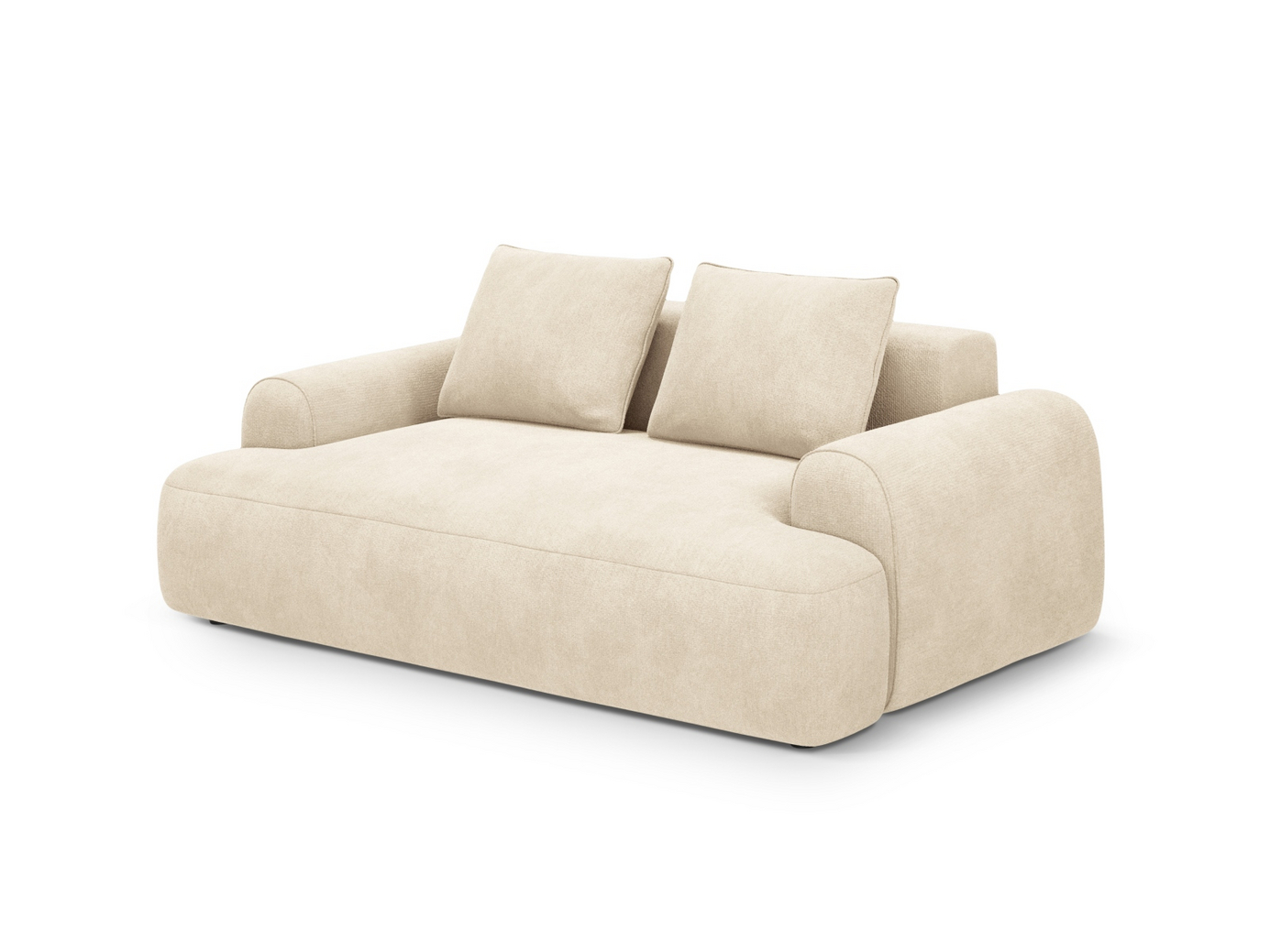 Cosmopolitan Design veloursofa, "Calma", 2-personers, 175 × 100 × 84 cm, Vogue, sorte plastben