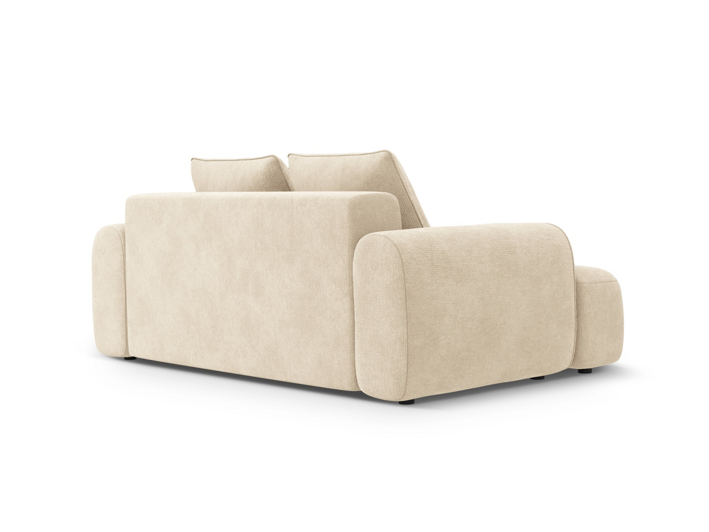 Cosmopolitan Design veloursofa, "Calma", 2-personers, 175 × 100 × 84 cm, Vogue, sorte plastben