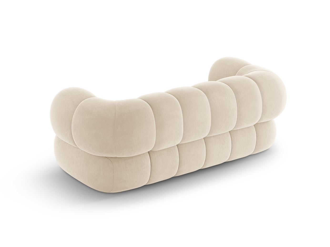 Cosmopolitan Design veloursofa, "Koge", 2-personers, 180 × 95 × 70 cm, Vogue, sorte plastben