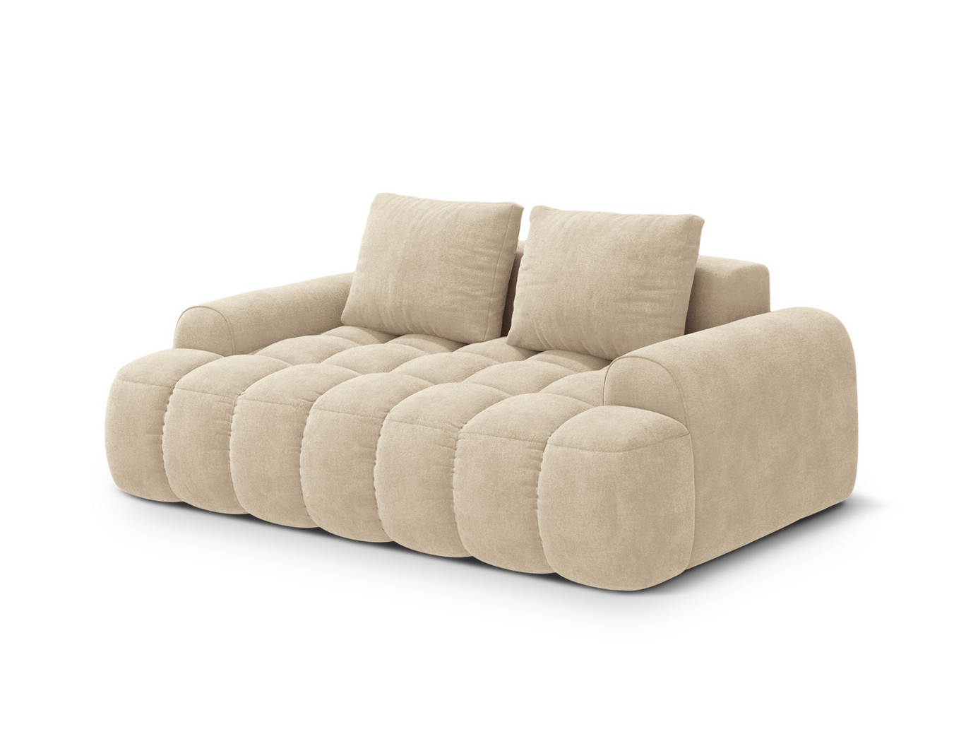 Cosmopolitan Design veloursofa, "Linz", 2-personers, 175 × 100 × 84 cm, Vogue, sorte plastben