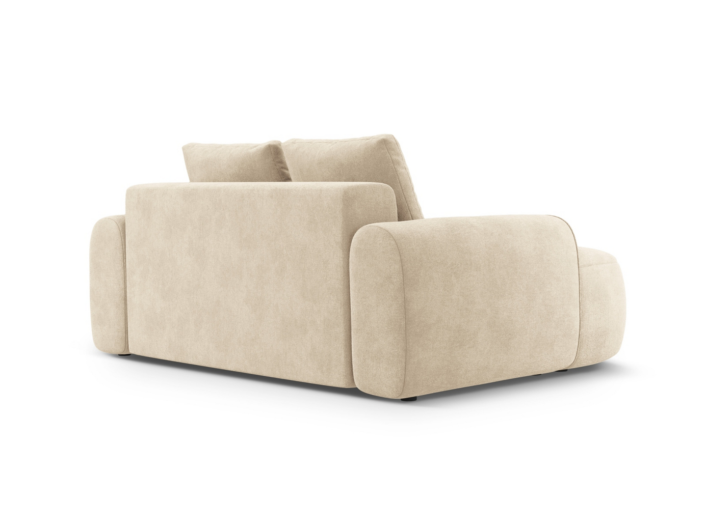 Cosmopolitan Design veloursofa, "Linz", 2-personers, 175 × 100 × 84 cm, Vogue, sorte plastben