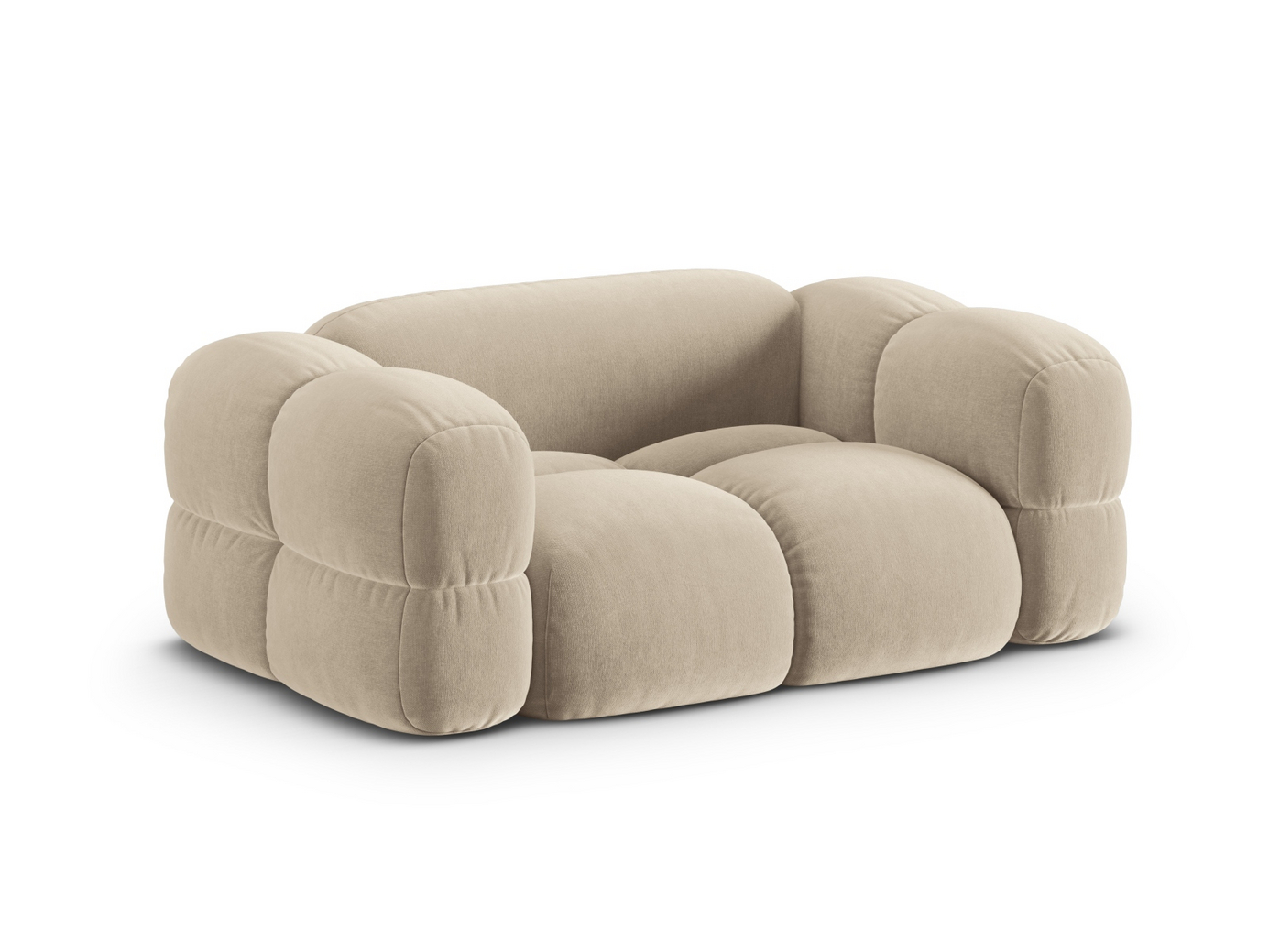 Cosmopolitan Design veloursofa, "Loretto", 2-personers, 180 × 100 × 68 cm, Vogue, sorte plastben