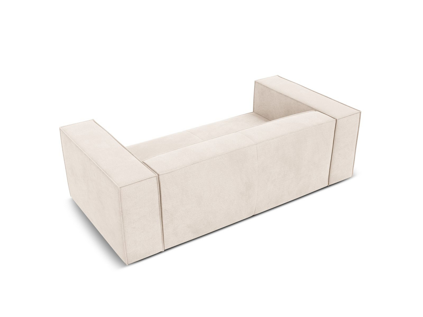 Cosmopolitan Design sofa, "Turin", 2-personers, 212 × 100 × 68 cm, Rosario, ben i sort bøg