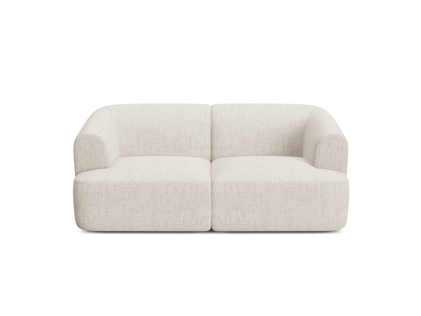 Cosmopolitan Design modulsofa, "Campi", 2-personers, 180 × 90 × 70 cm, Moly, sorte plastben