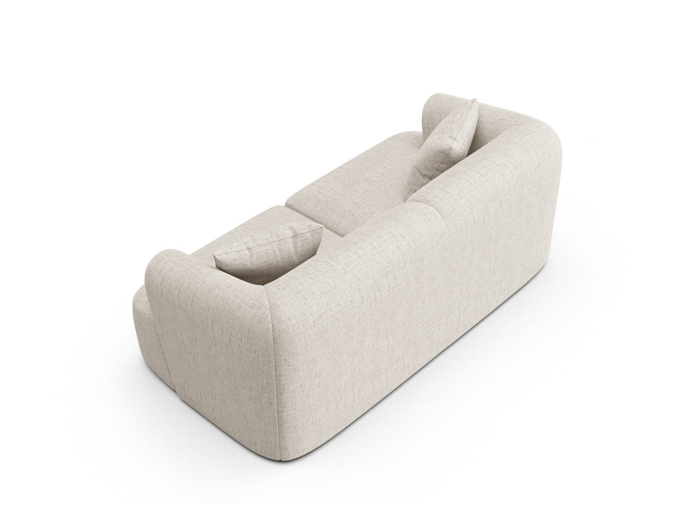 Cosmopolitan Design modulsofa, "Campi", 2-personers, 180 × 90 × 70 cm, Moly, sorte plastben