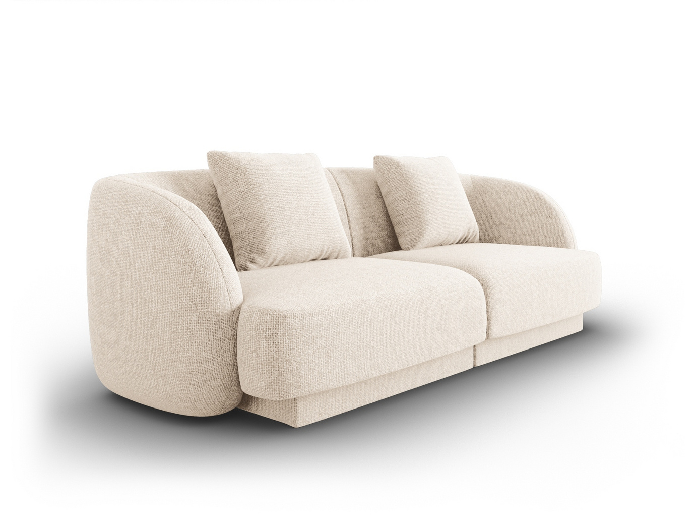 Cosmopolitan Design sofa, "Tulum", 2-personers, 180 × 90 × 70 cm, Haga, sorte plastben