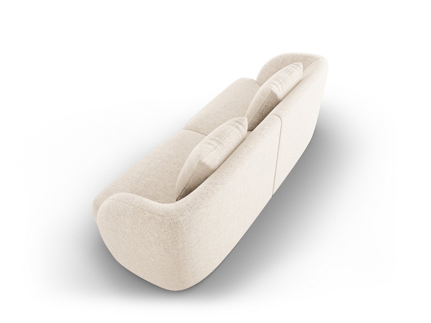 Cosmopolitan Design sofa, "Tulum", 2-personers, 180 × 90 × 70 cm, Haga, sorte plastben
