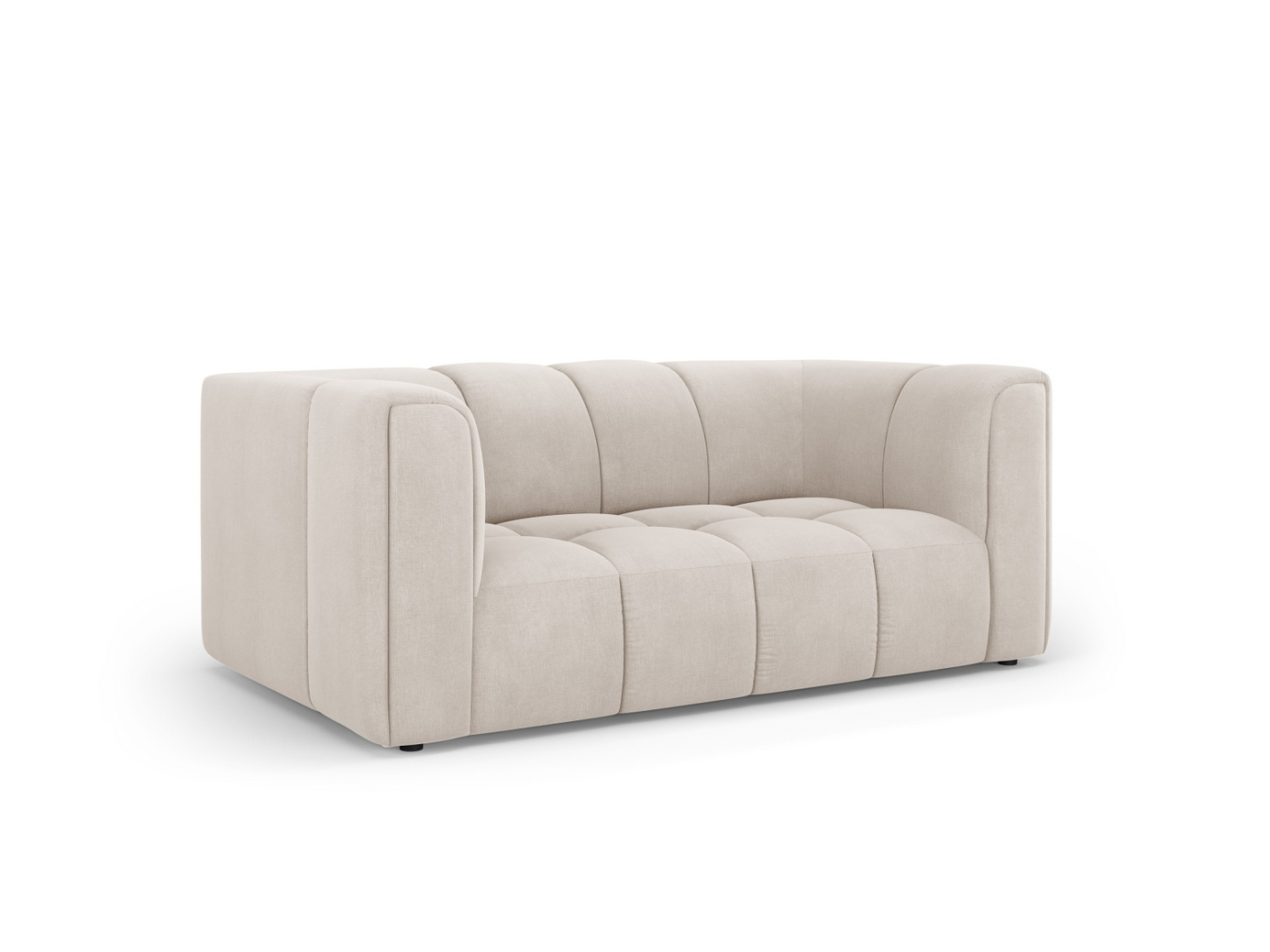 Cosmopolitan Design sofa, "Moritz", 2-personers, 166 × 96 × 70 cm, Rebel, sorte plastben