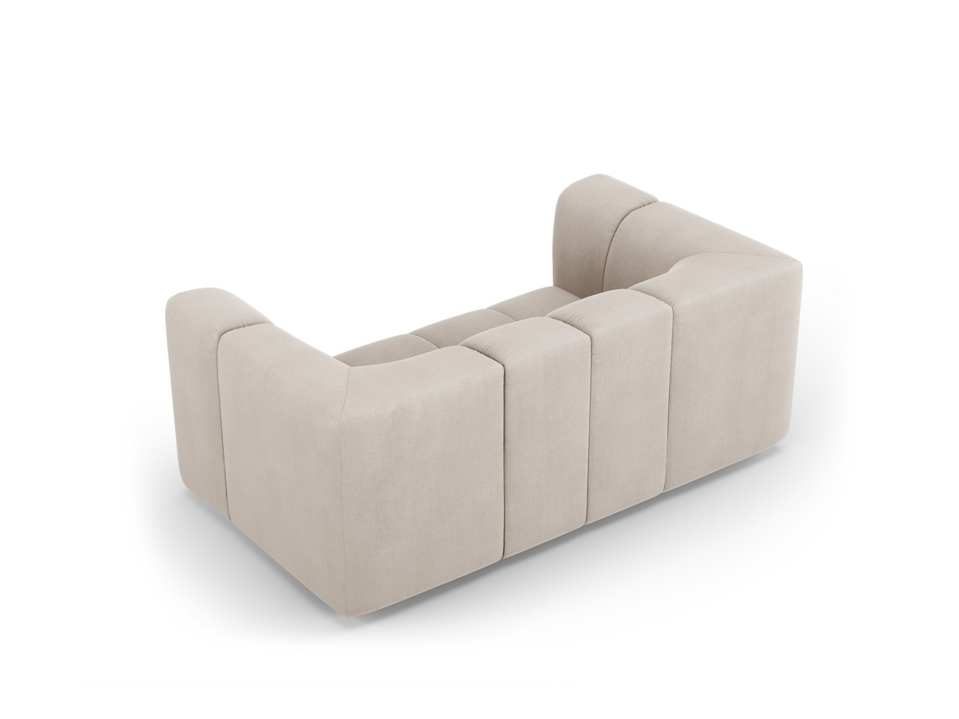 Cosmopolitan Design sofa, "Moritz", 2-personers, 166 × 96 × 70 cm, Rebel, sorte plastben