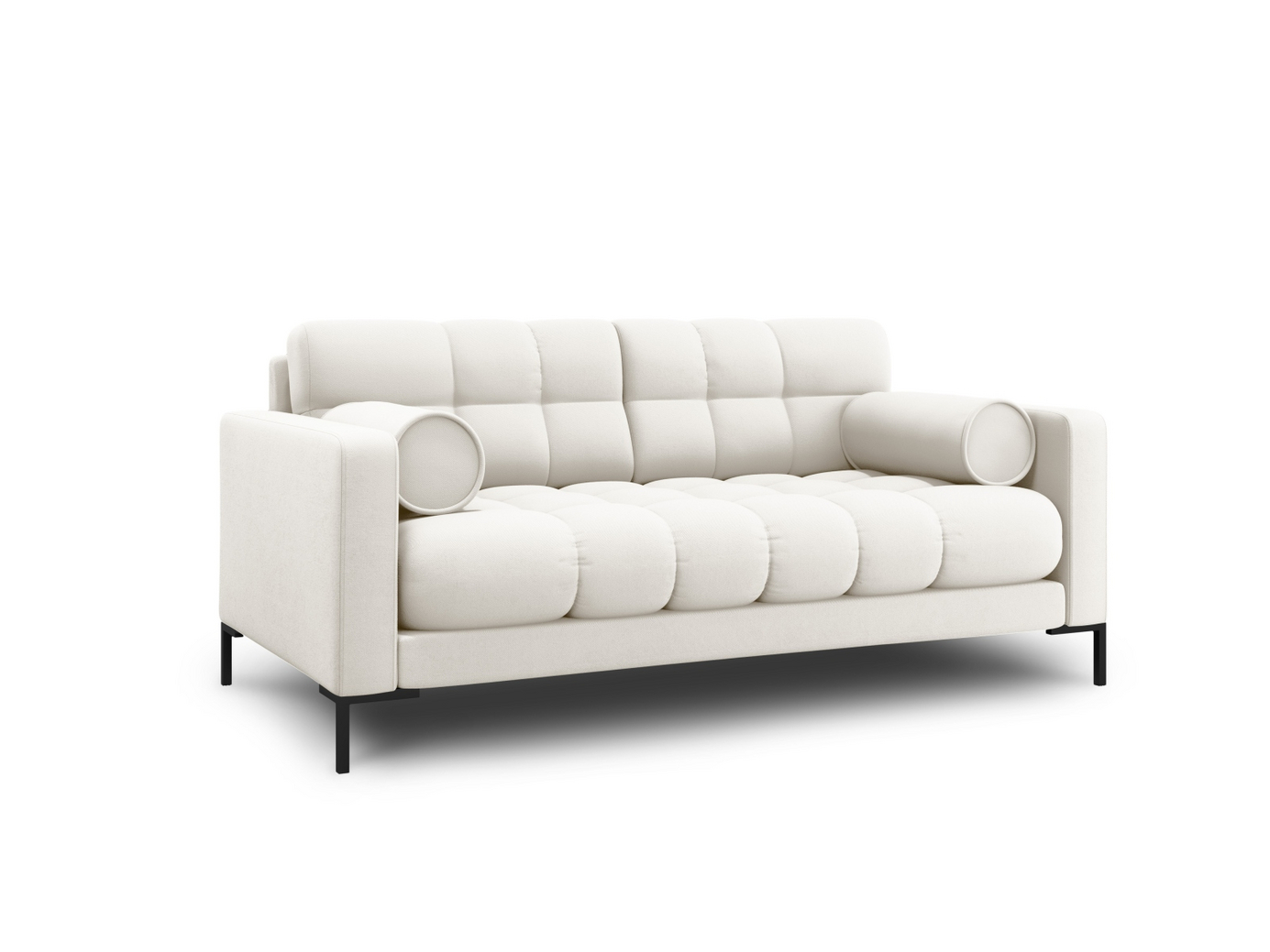 Cosmopolitan Design sofa, "Bali", 2-personers, 152 × 96 × 75 cm, Neve, sorte metalben