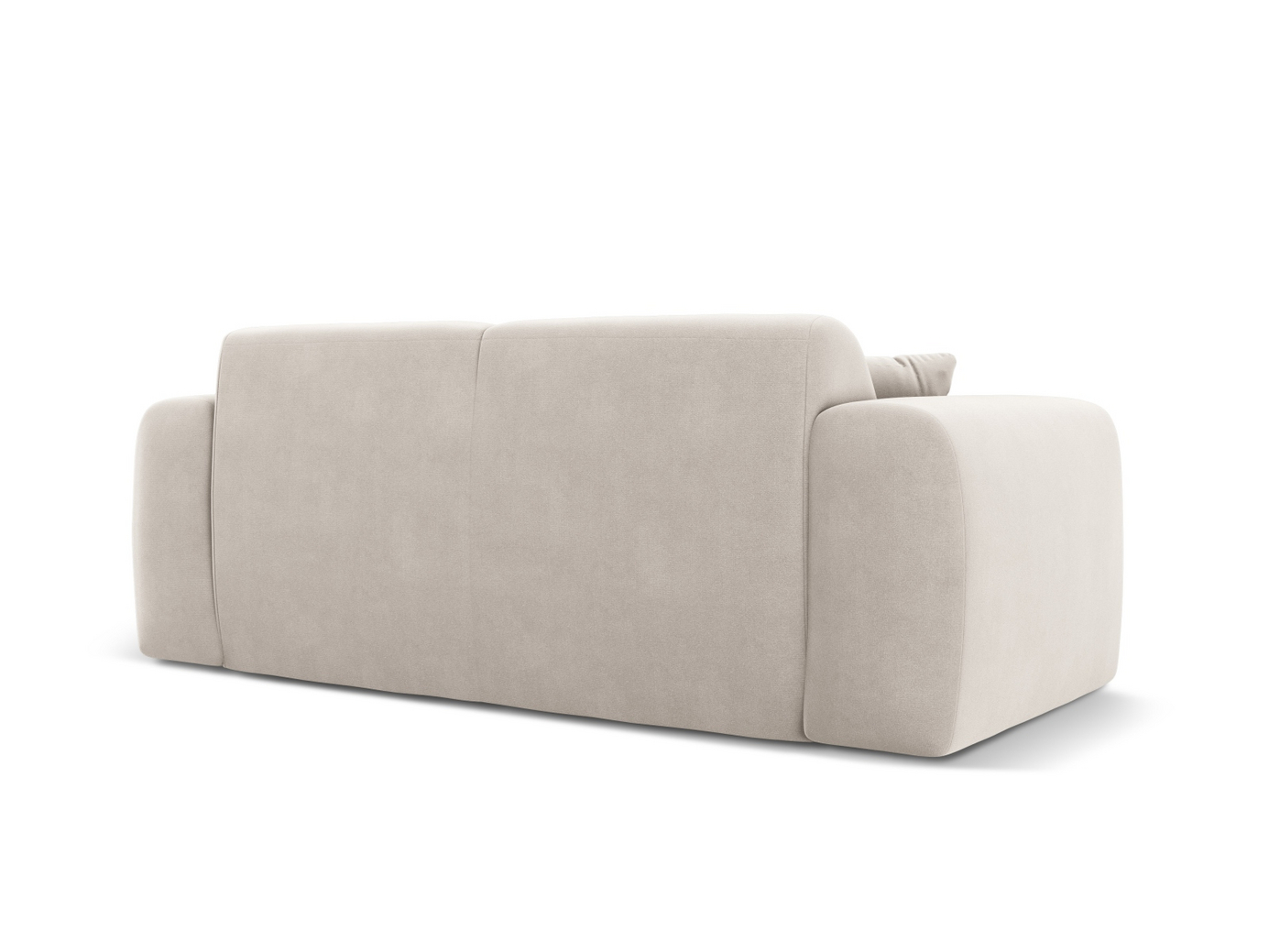 Cosmopolitan Design veloursofa, "Nolio", 2-personers, 170 × 95 × 72 cm, Casino, sorte plastben