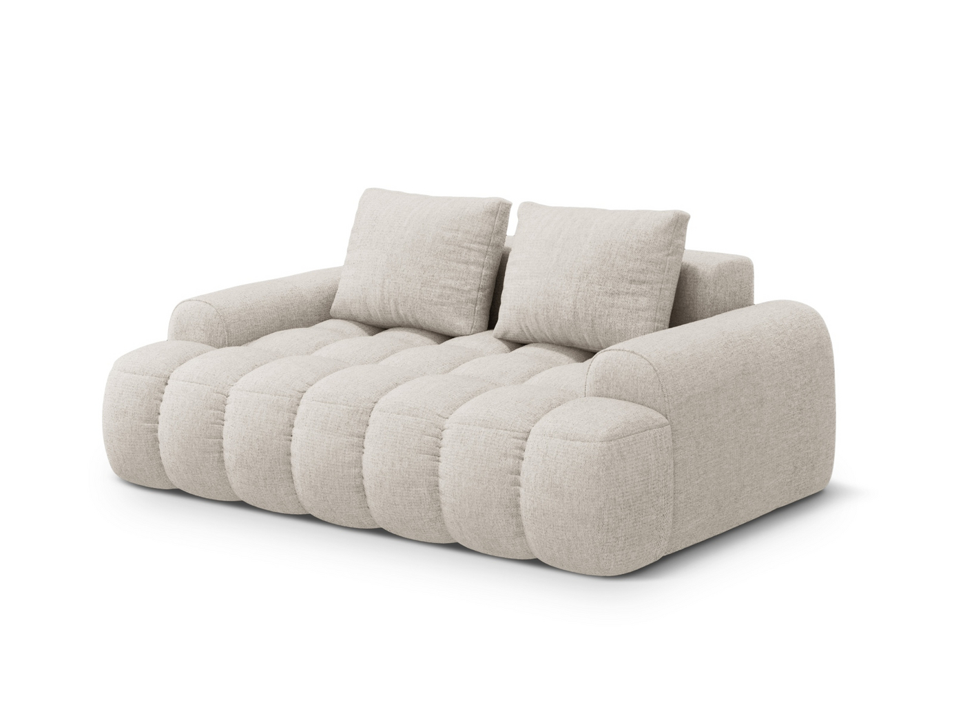 Cosmopolitan Design sofa, "Linz", 2-personers, 175 × 100 × 84 cm, Sorella, sorte plastben
