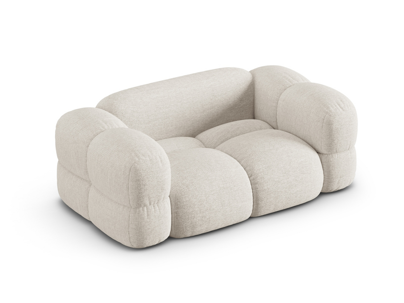 Cosmopolitan Design sofa, "Loretto", 2-personers, 180 × 100 × 68 cm, Sorella, sorte plastben