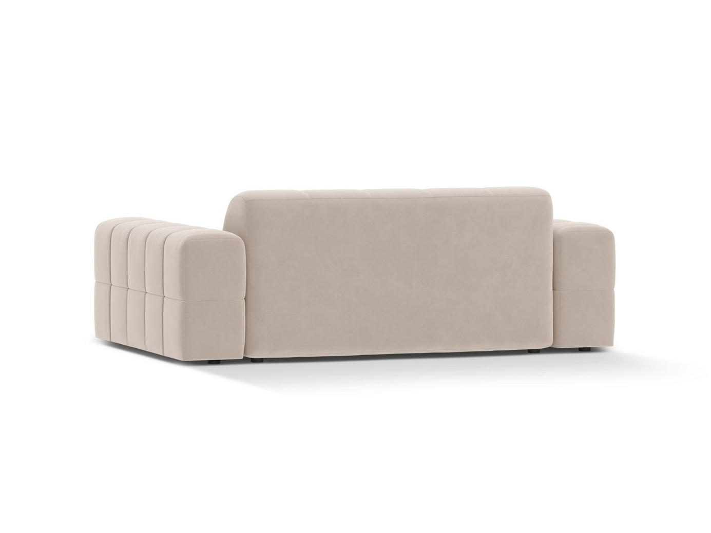 Cosmopolitan Design veloursofa, "Chicago", 2-personers, 178 × 102 × 78 cm, Venus, sorte plastben