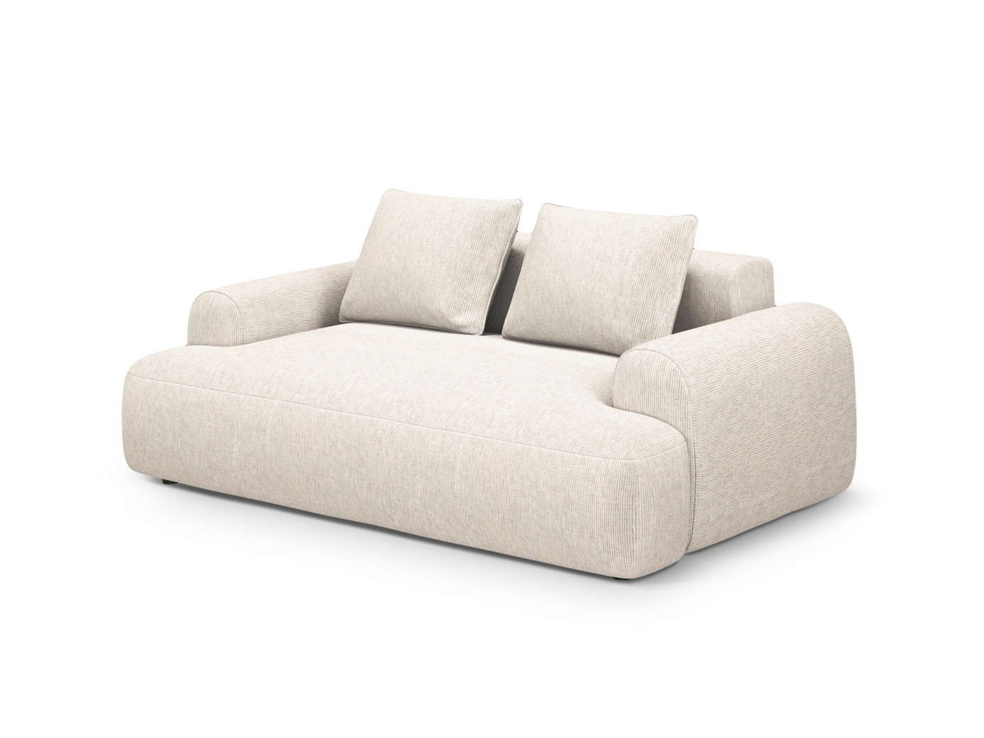 Cosmopolitan Design sofa, "Calma", 2-personers, 175 × 100 × 84 cm, Baltimore, sorte plastben