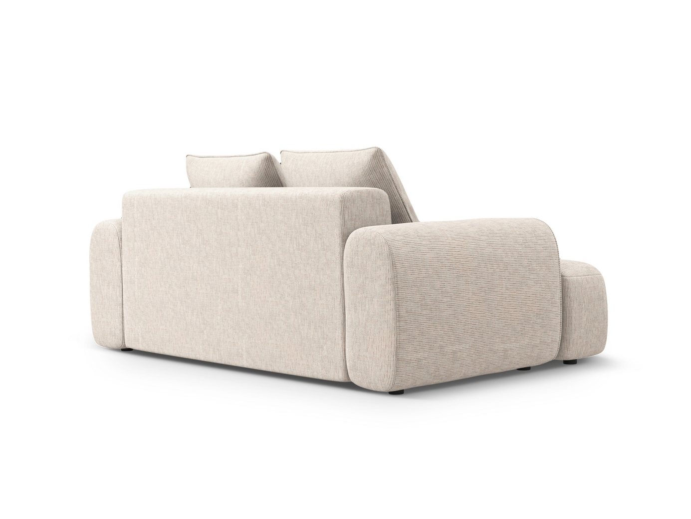 Cosmopolitan Design sofa, "Calma", 2-personers, 175 × 100 × 84 cm, Baltimore, sorte plastben