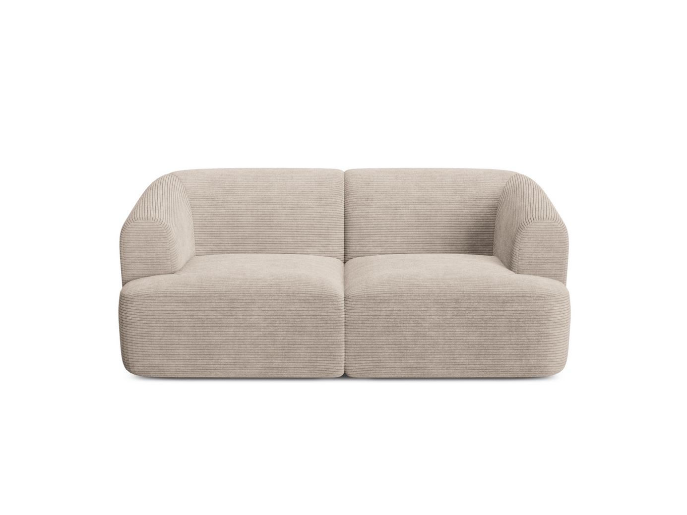 Cosmopolitan Design modulsofa, "Campi", 2-personers, 180 × 90 × 70 cm, Lincoln, sorte plastben