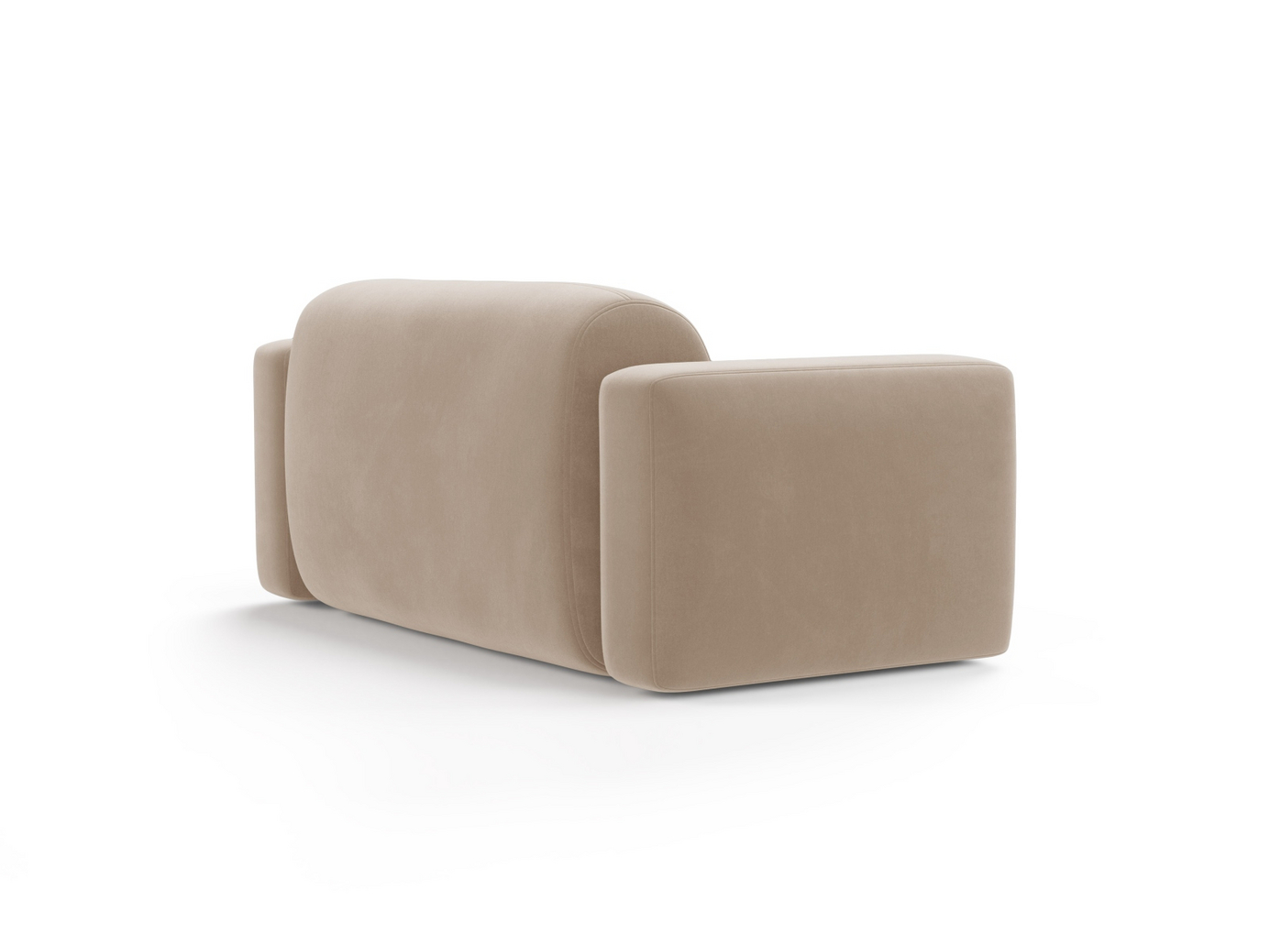 Cosmopolitan Design velourmodulsofa, "Strino", 2-personers, 180 × 98 × 78 cm, Salvador, sorte plastben