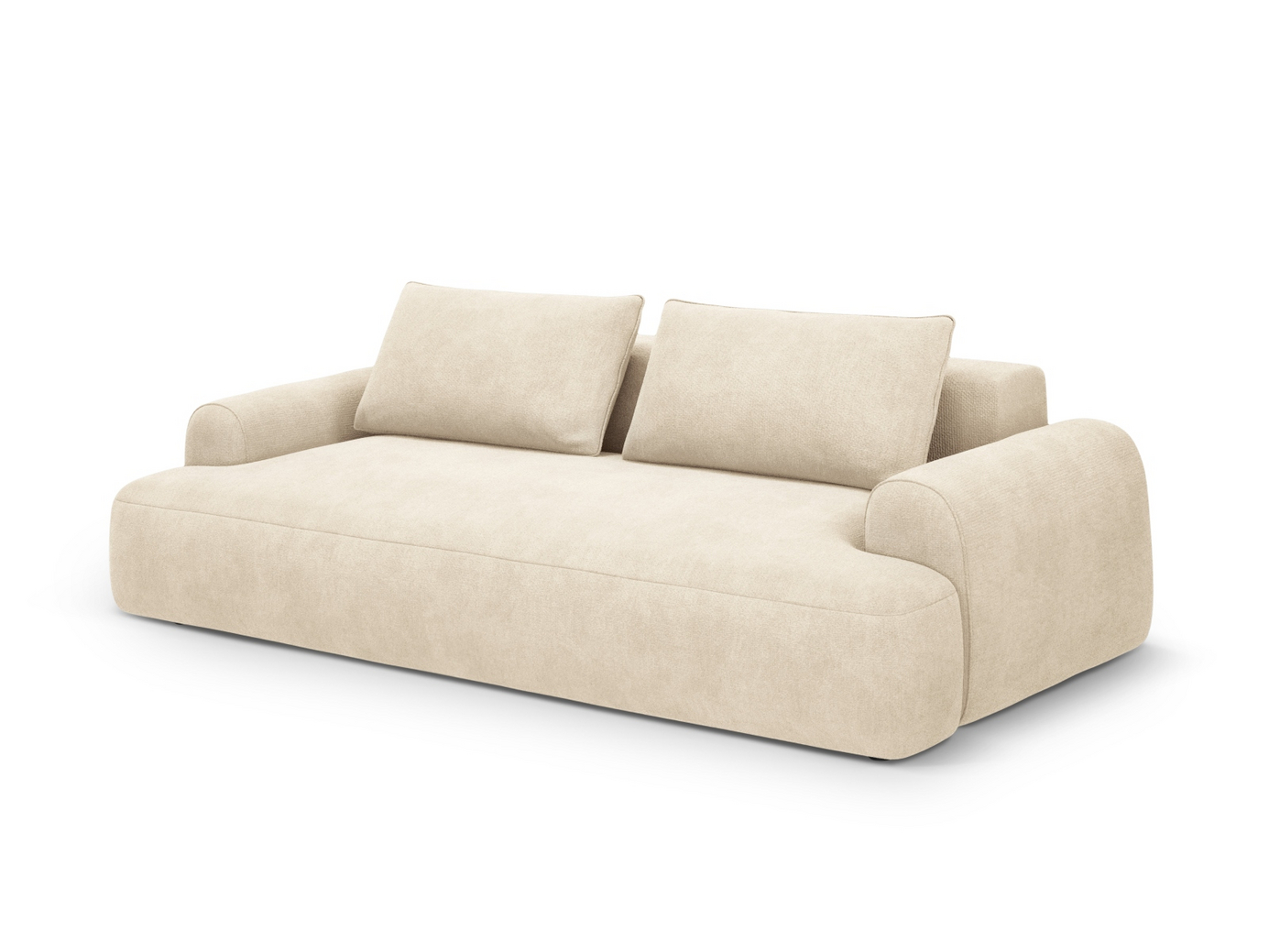 Cosmopolitan Design veloursofa, "Calma", 3-personers, 200 × 100 × 84 cm, Vogue, sorte plastben