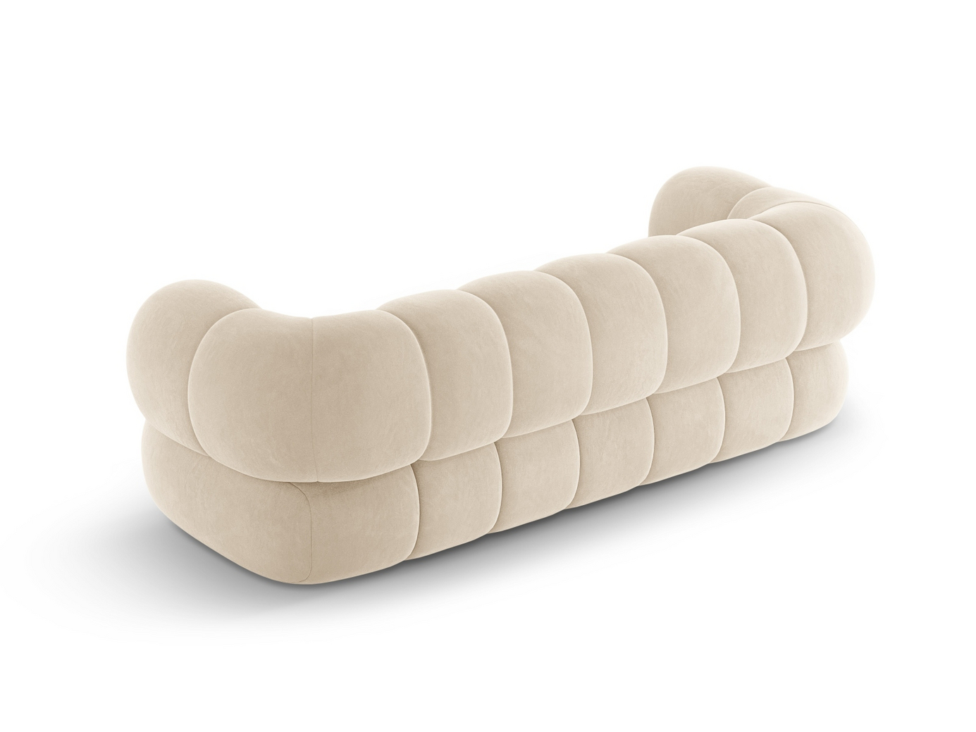Cosmopolitan Design veloursofa, "Koge", 3-personers, 210 × 95 × 70 cm, Vogue, sorte plastben