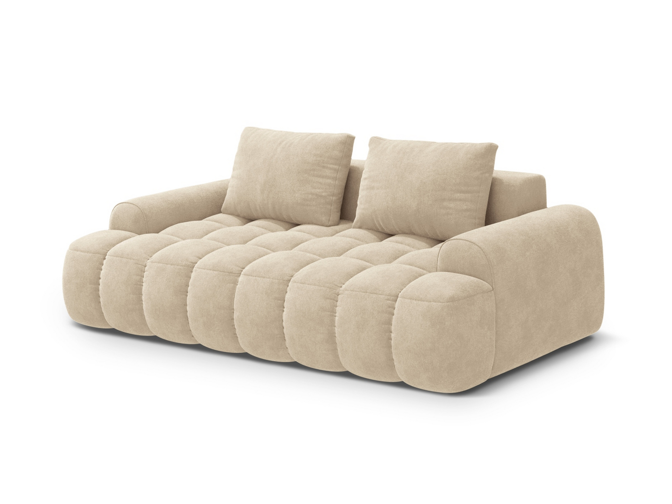 Cosmopolitan Design veloursofa, "Linz", 3-personers, 200 × 100 × 84 cm, Vogue, sorte plastben