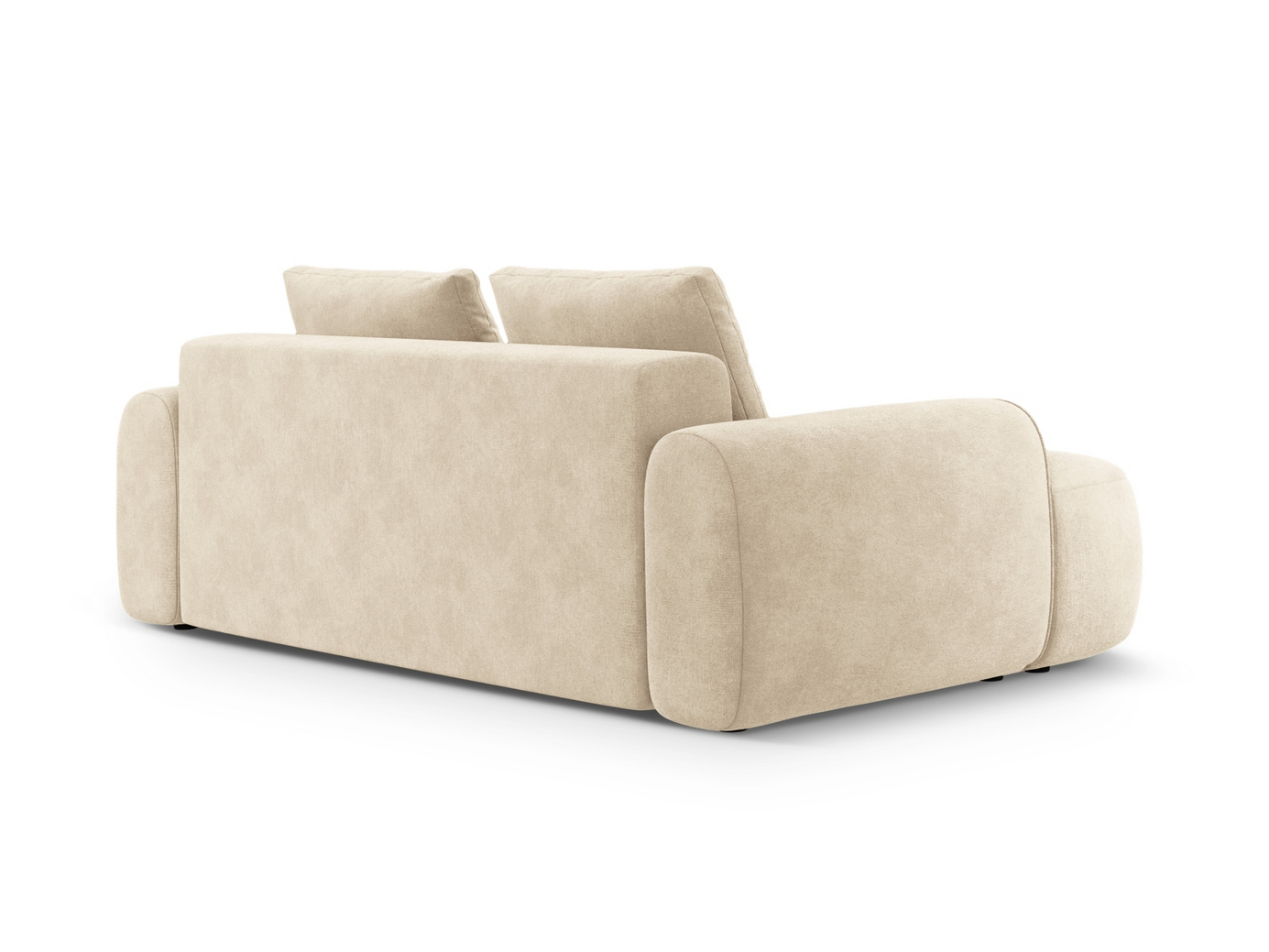 Cosmopolitan Design veloursofa, "Linz", 3-personers, 200 × 100 × 84 cm, Vogue, sorte plastben