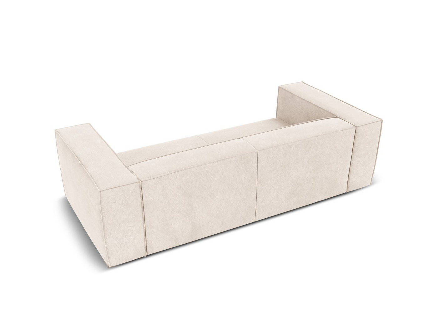 Cosmopolitan Design sofa, "Turin", 3-personers, 227 × 100 × 68 cm, Rosario, ben i sort bøg