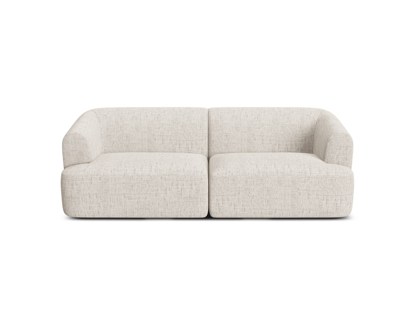 Cosmopolitan Design modulsofa, "Campi", 3-personers, 220 × 90 × 70 cm, Moly, sorte plastben