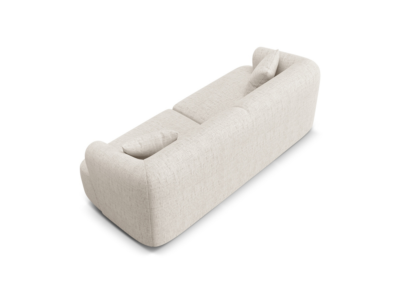 Cosmopolitan Design modulsofa, "Campi", 3-personers, 220 × 90 × 70 cm, Moly, sorte plastben