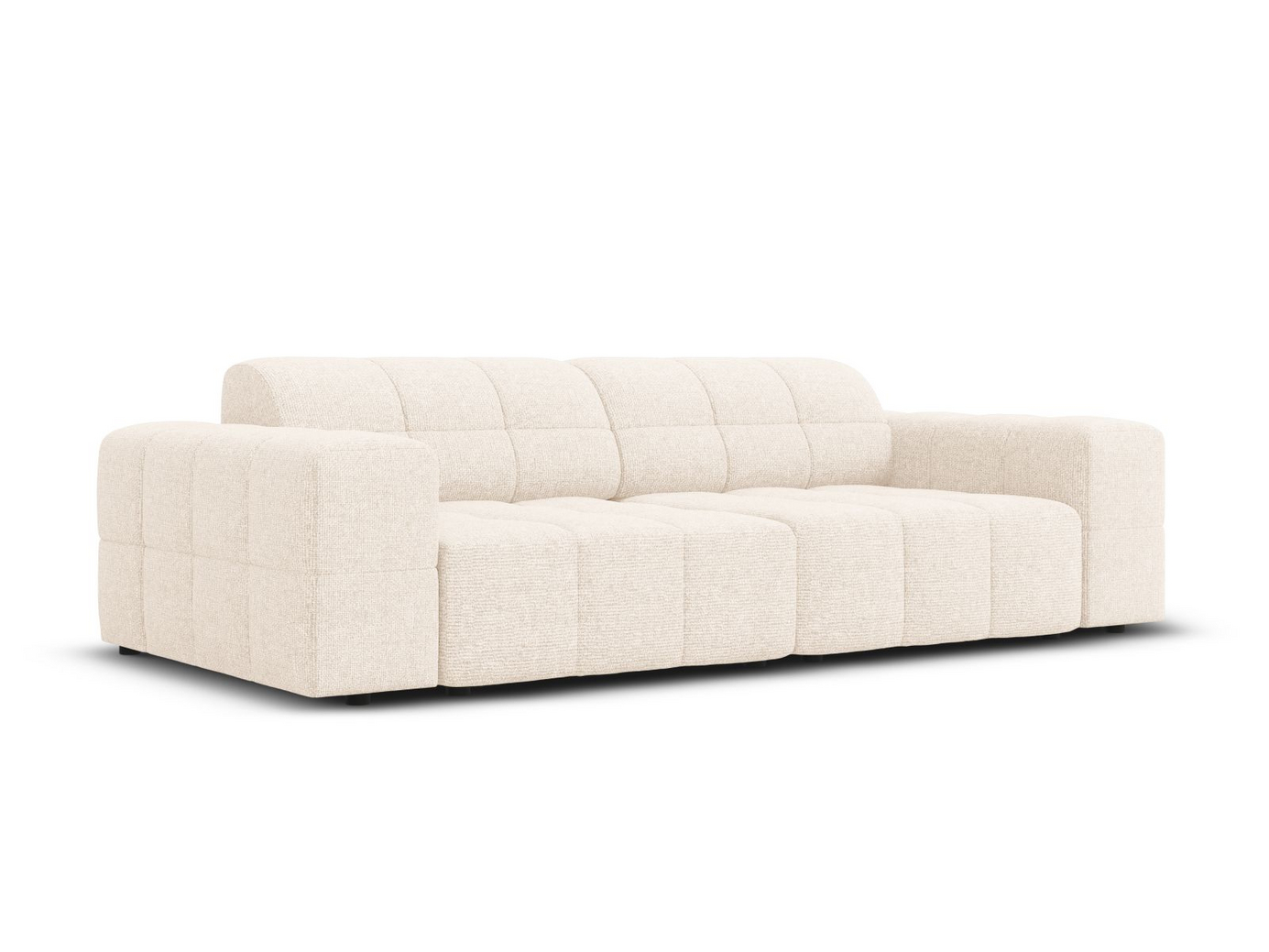 Cosmopolitan Design sofa, "Chicago", 3-personers, 212 × 102 × 78 cm, Haga, sorte plastben