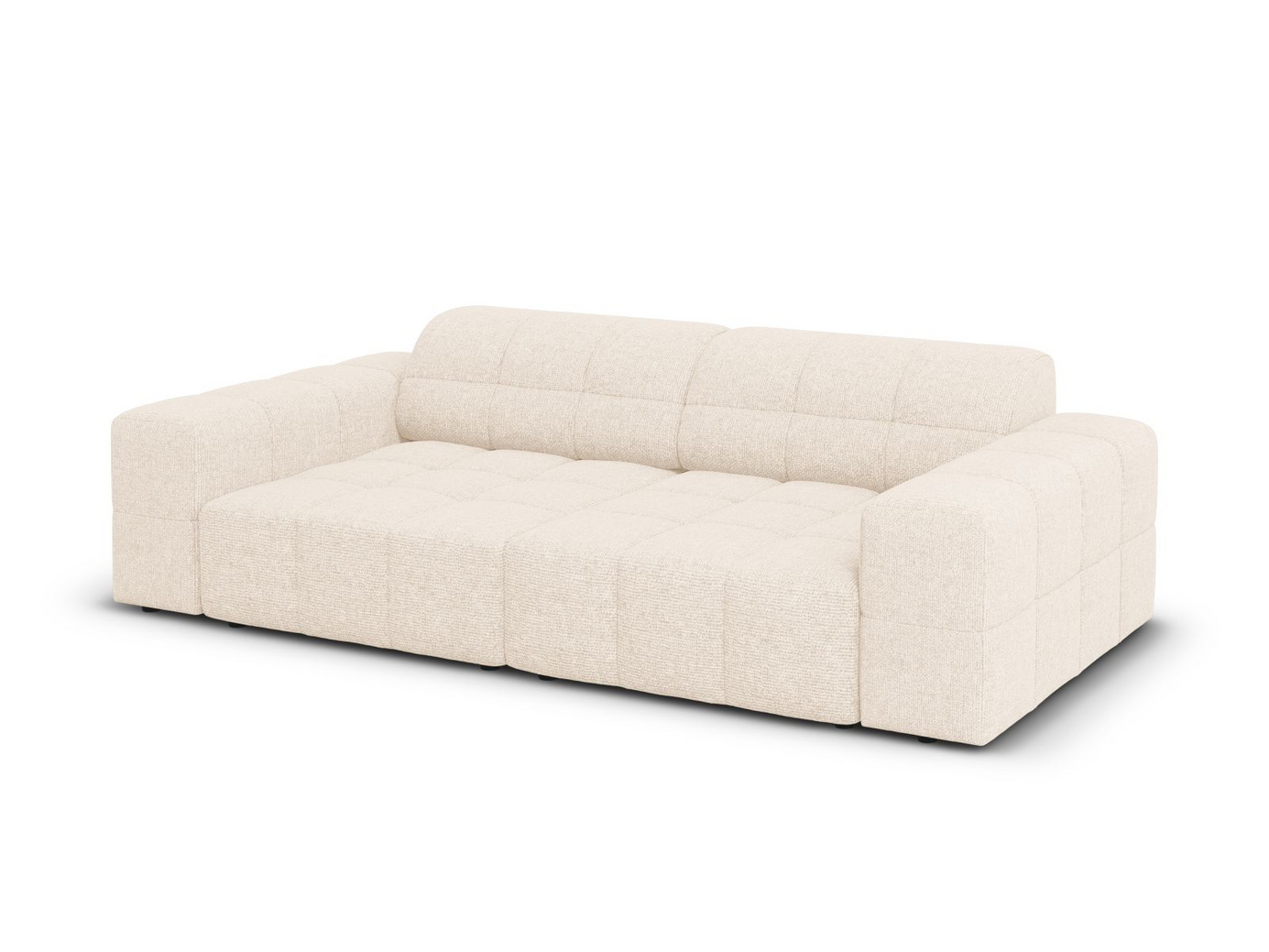 Cosmopolitan Design sofa, "Chicago", 3-personers, 212 × 102 × 78 cm, Haga, sorte plastben