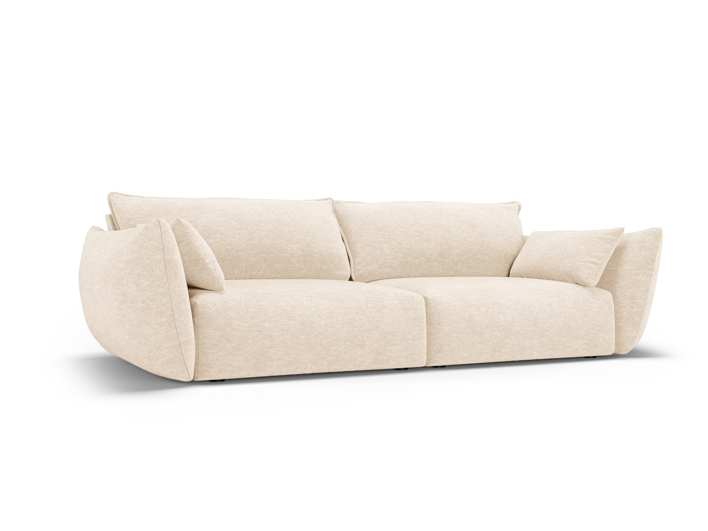 Cosmopolitan Design sofa, "Matera", 3-personers, 208 × 110 × 85 cm, Haga, sorte plastben