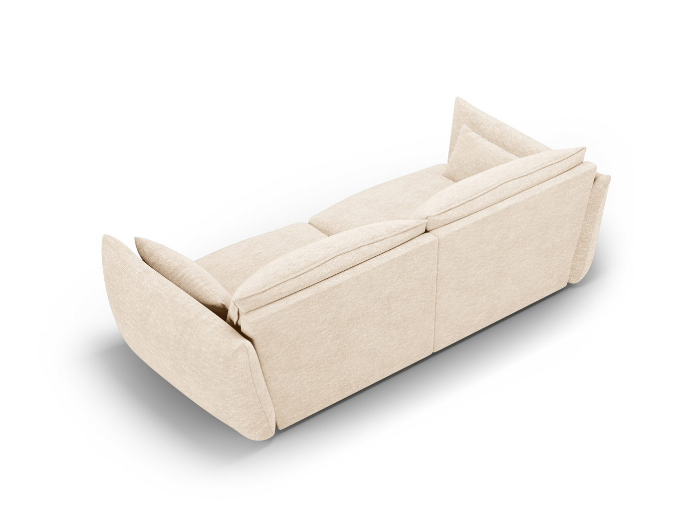 Cosmopolitan Design sofa, "Matera", 3-personers, 208 × 110 × 85 cm, Haga, sorte plastben