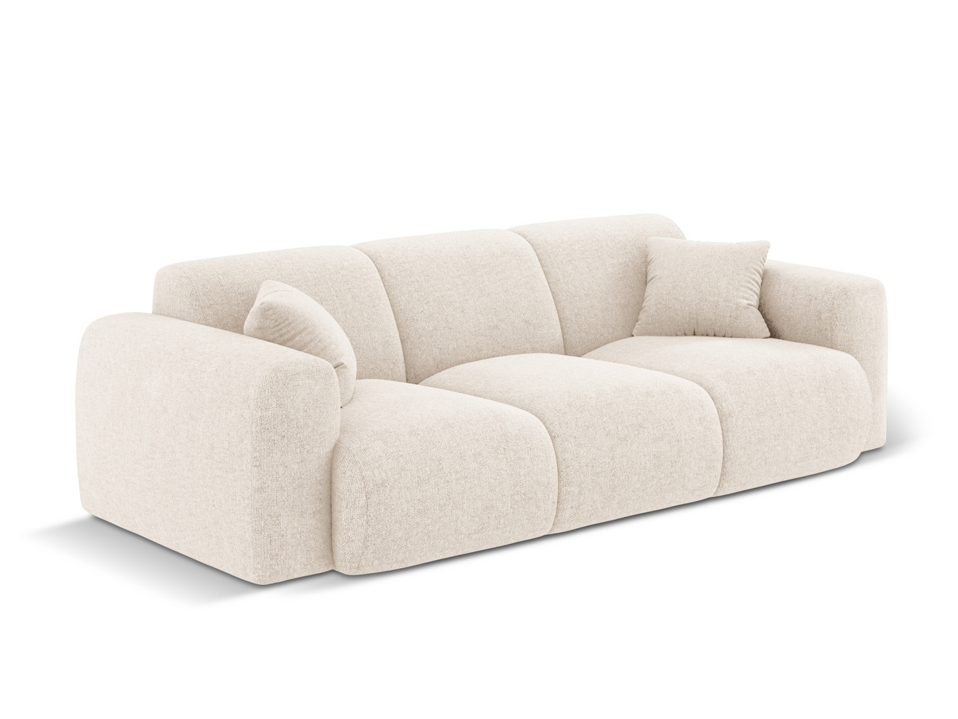 Cosmopolitan Design sofa, "Nolio", 3-personers, 235 × 95 × 72 cm, Haga, sorte plastben