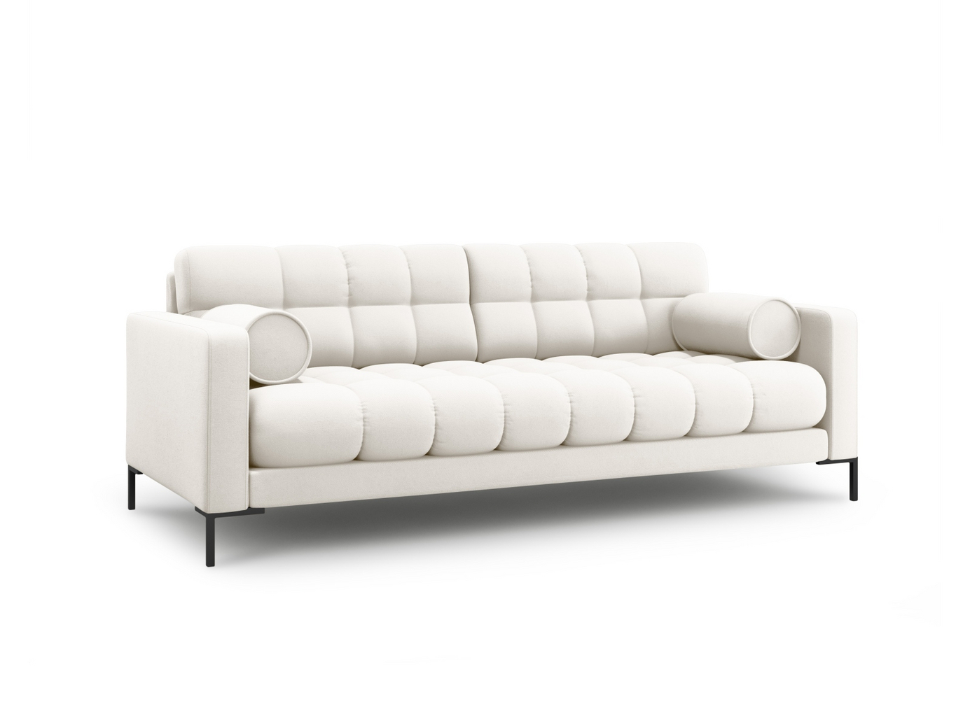 Cosmopolitan Design sofa, "Bali", 3-personers, 177 × 96 × 75 cm, Neve, sorte metalben