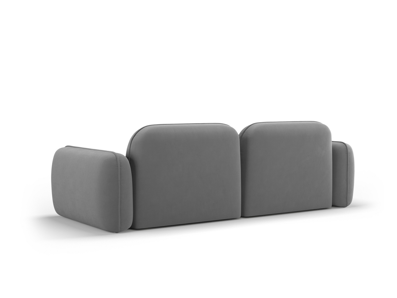 Cosmopolitan Design velourmodulsofa, "Sydney", 3-personers, 230 × 90 × 70 cm, Casino, sorte plastben