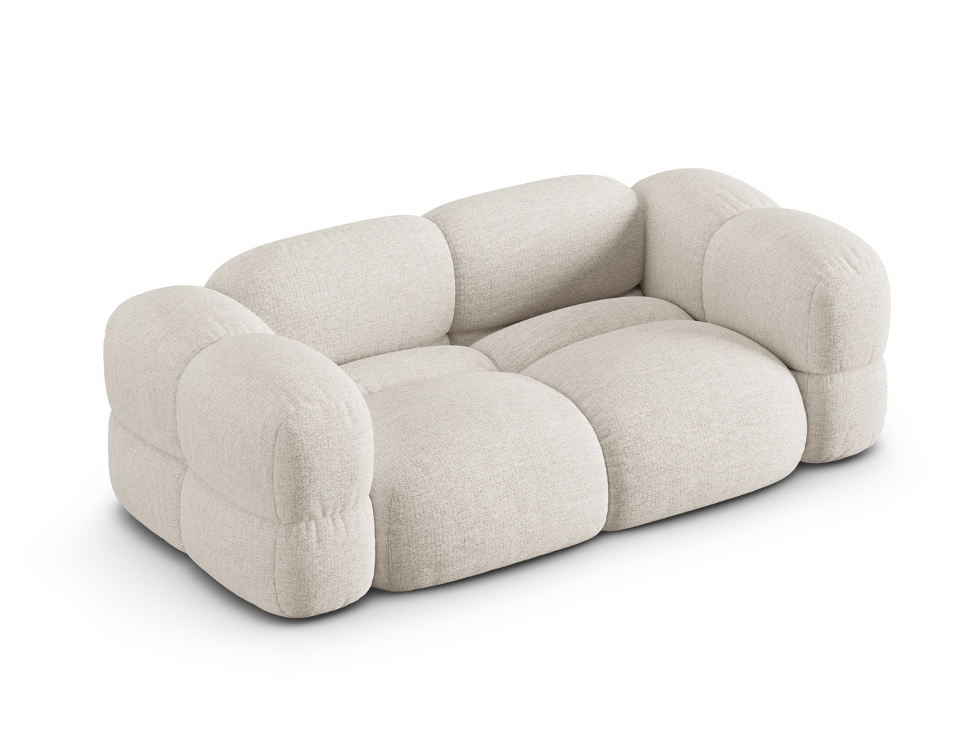 Cosmopolitan Design sofa, "Loretto", 3-personers, 210 × 100 × 68 cm, Sorella, sorte plastben